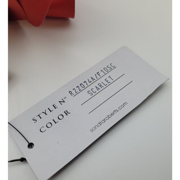 Sondra Roberts Red Evening Flower Purse/Clutch Chain Strap Rhinestone Closure - Picture 5 of 16